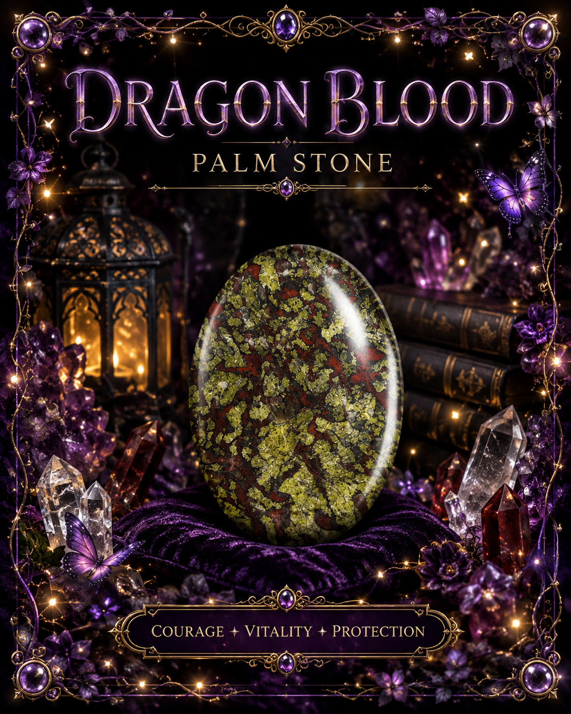 Dragon blood Palm Stone