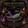 Green adventurine silvertone copper bracelet