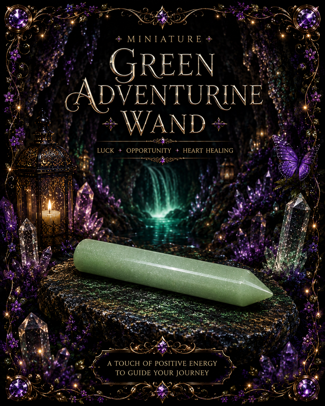 Green Adventurine miniature wand