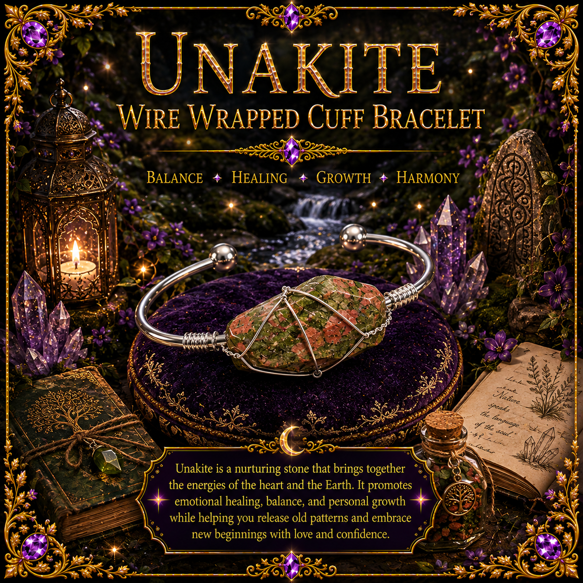 Unikites silvertone copper wrap bracelet