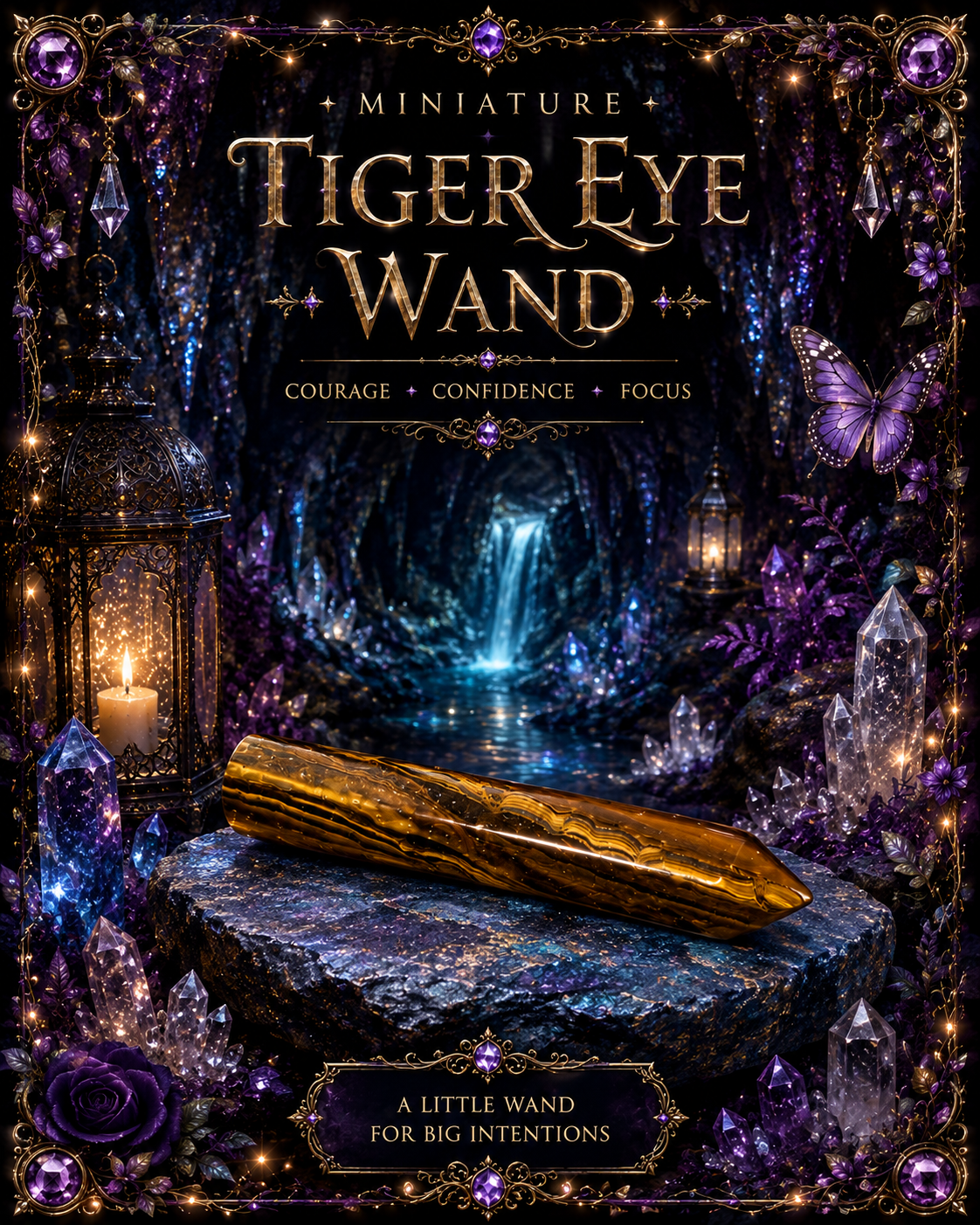 Tigers Eye Miniature Wand