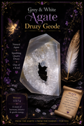 Grey and White Agate Druzy Geode